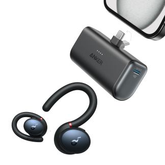 Anker Nano Power Bank (22.5W, Built-In USB-C Connector) and Sport X10 Anker Nano and Sport X10