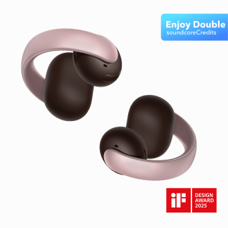 AeroClip |  Open-Ear Clip-On Earbuds with Adaptive Comfort Rosy Brown